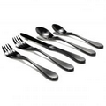 Knork  5-Piece Matte Black Titanium Finish Flatware Set